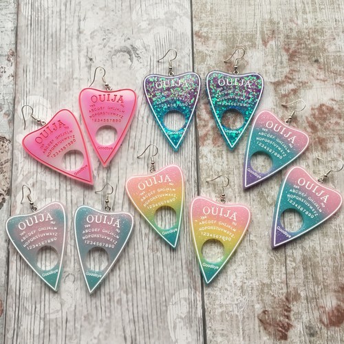 Ouija board earrings resin - board, earrings,