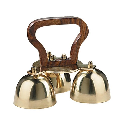 Altar bells brass and wood - brass,