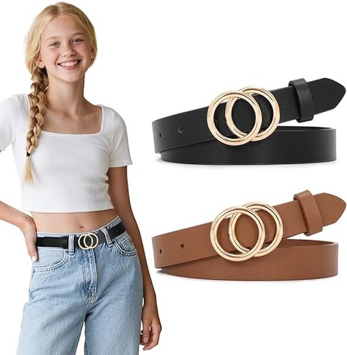 Pack kids leather belts - 2,