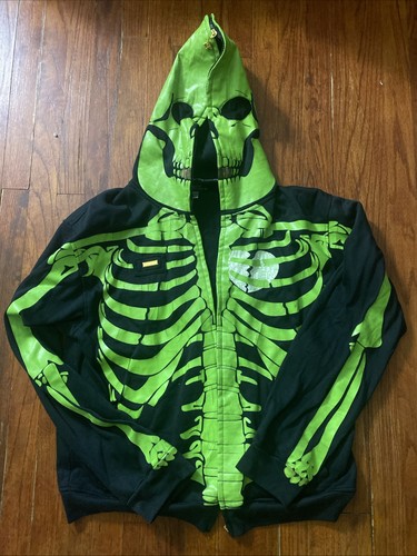 Lrg green skeleton - skeleton, hoodie