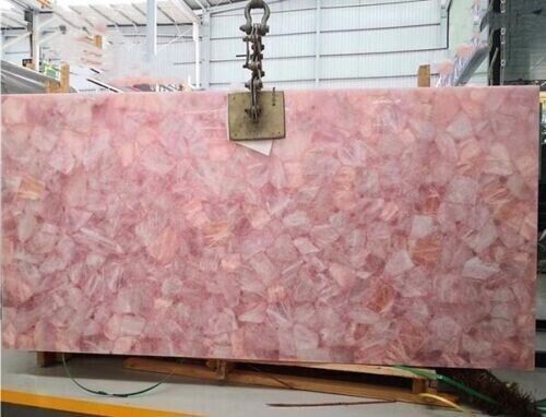 Custom made rose quartz dining - made,