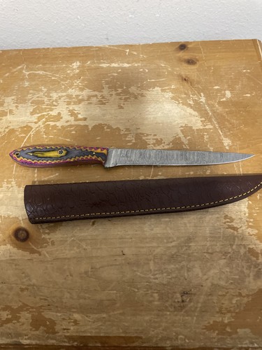 Custom damascus fixed blade - damascus,