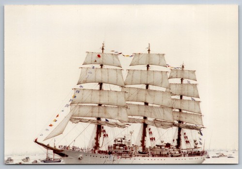 Vintage masted sailing ship - sailing,