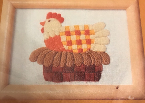 Chicken eggs crewel - chicken, embroidery