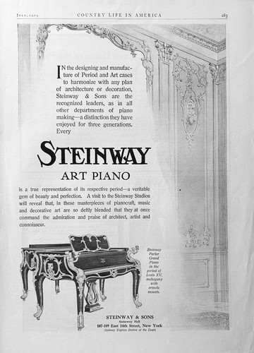 1909 steinway art piano - 1909, ad