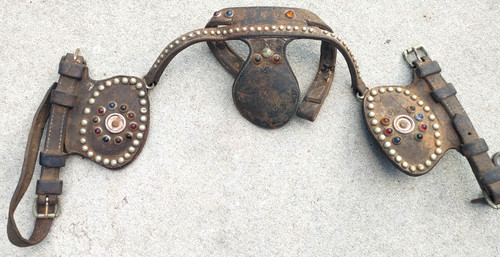 Vintage leather horse - vintage, blinkers