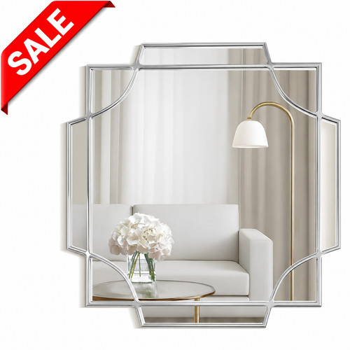 X30 silver square mirror - 30"x30",