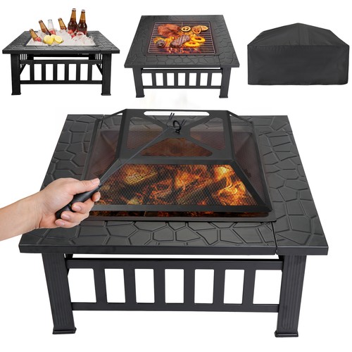 Fire pit table - table, square