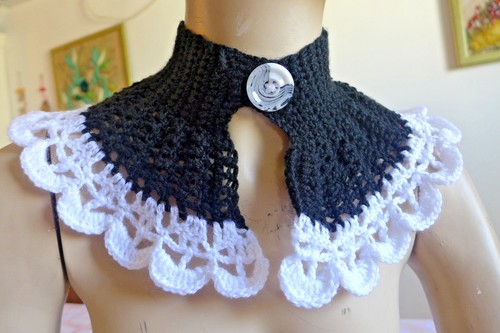 Collar scarf handmade croche - collar,