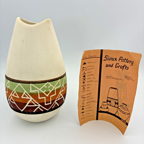 Vintage sioux pottery - pottery, vase