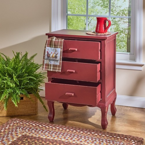 Cupboard aged red - cupboard,