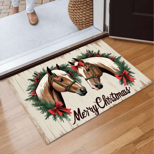 Christmas horse wreath - christmas,