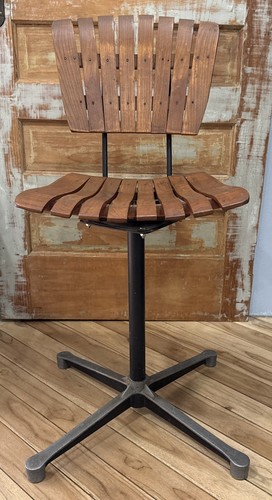 Vintage mid century slat wood - vintage,