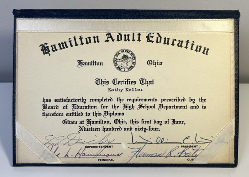 Vintage high school diploma - high,