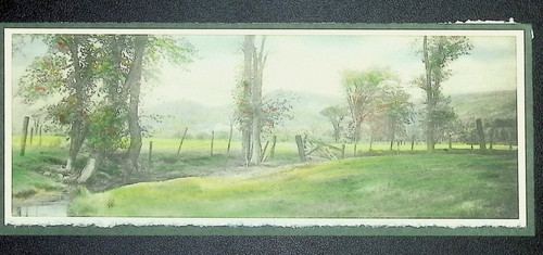 Antique panoramic watercolor - panoramic,