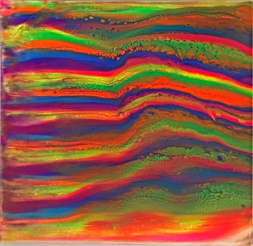 Original acrylic pour abstract - original,