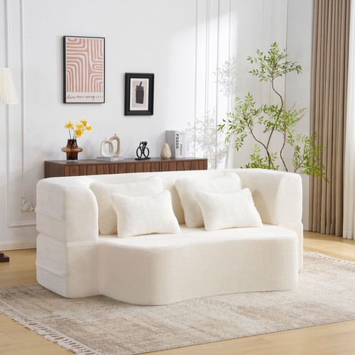 Queen modern fabric futon - fabric, sofa