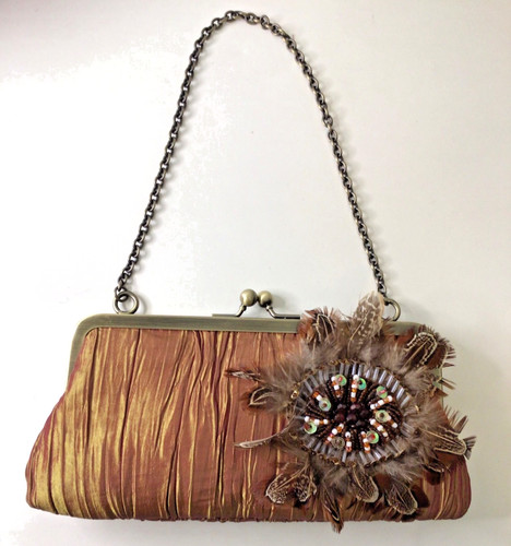 Vintage style satin - satin, pleated