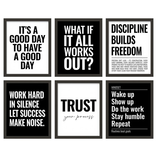 Set motivational wall - set,