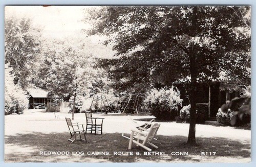 1950 rppc redwood logs - redwood,