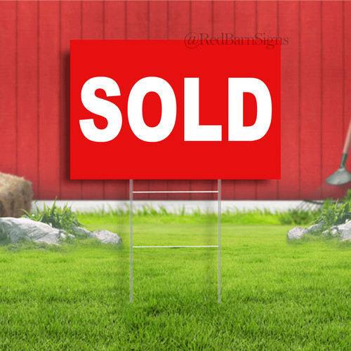 Sold magnetic real estate - real, sign