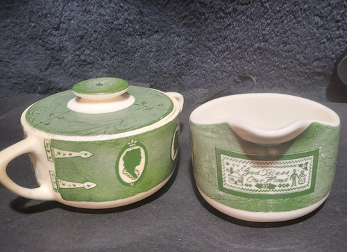Creamer and sugar bowl - creamer,