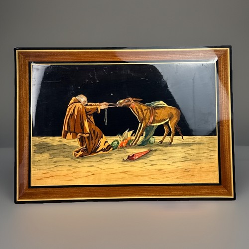 Vintage wood inlay marquetry - inlay,
