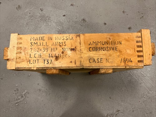 Vintage wood crate - wood, arms