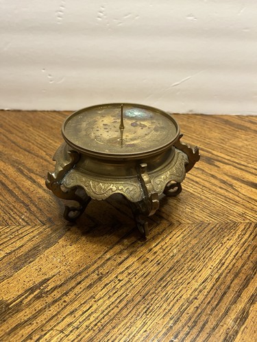 Antique solid brass footed - antique,