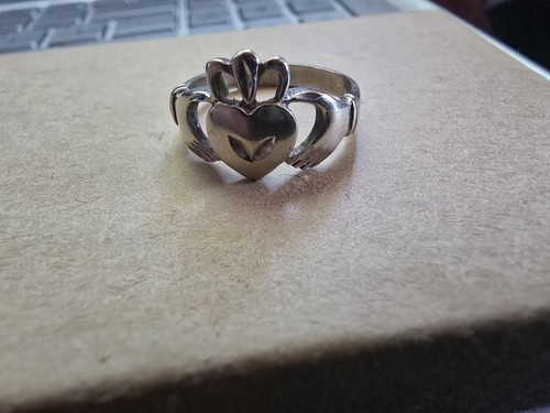 14k white gold claddagh - gold, ring