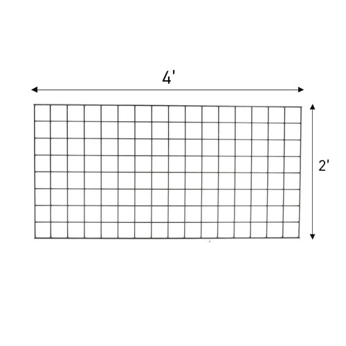 Wire grid panel 4 - grid, black