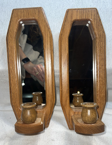 Pair vintage wood - vintage,