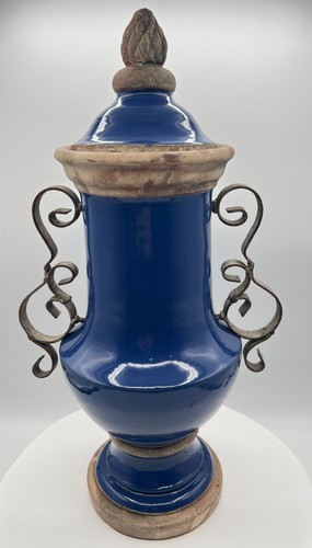 Vtg french anduze style lidded - vtg, anduze-style