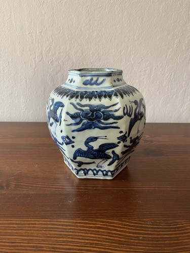 Antique chinese blue - and, white