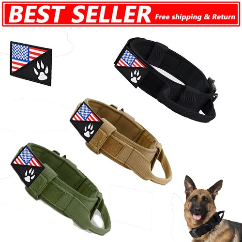 Leash collar heavy duty k9 - +,