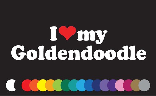 Love goldendoodle sticker - goldendoodle,