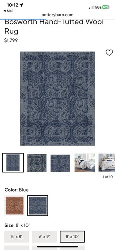 New pottery barn 5x8 bosworth - pottery,