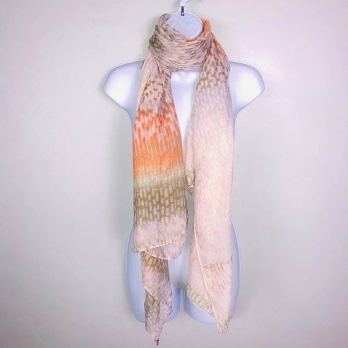 Chic scarf sheer orange pink - 2,
