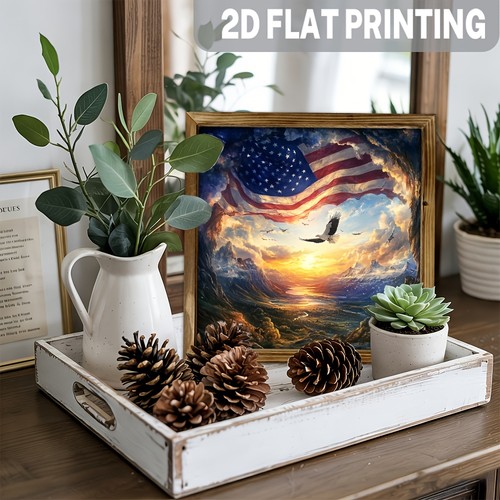 Flag bald eagle - bald,