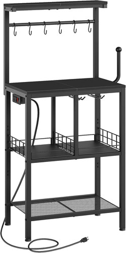 Bakers rack with power outlet - rack,