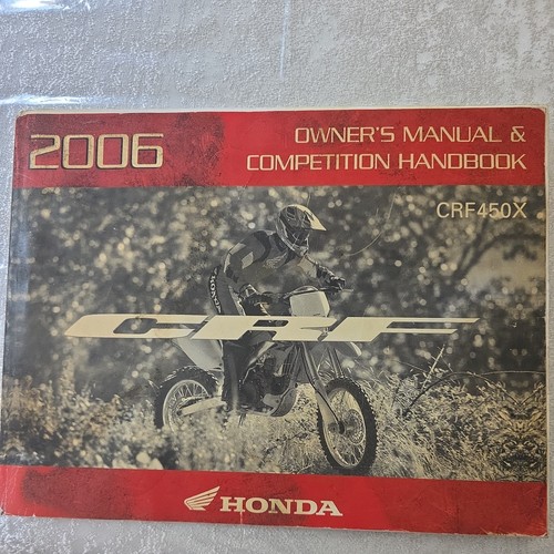 2006 honda crf450x owner - 2006,