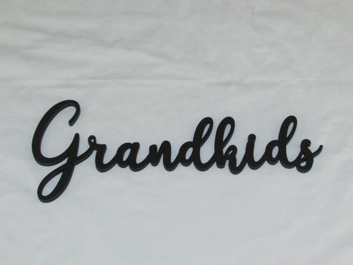 Grandkids wood wall word
