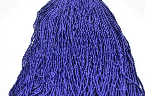 Opaque navy blue czech - blue,