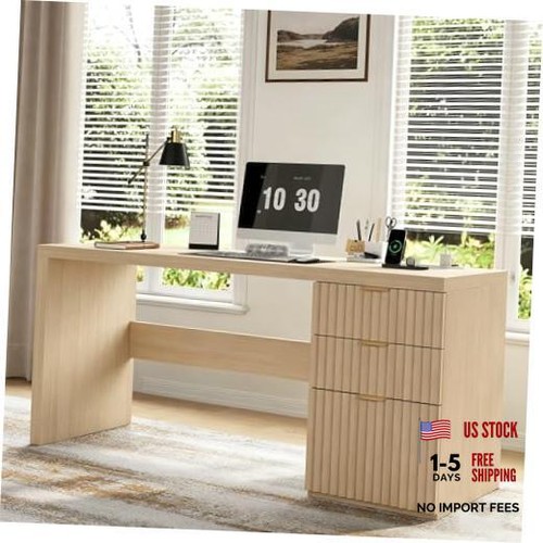 Fluted executive desk with - executive,