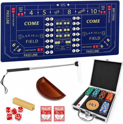 Deluxe craps table top set - deluxe,