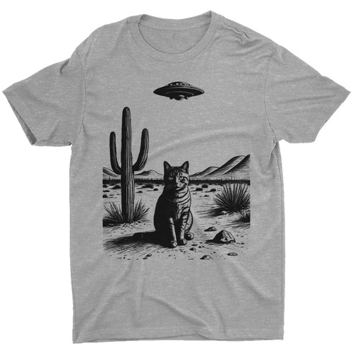Vintage ufo cowboy cat shirt - ufo,
