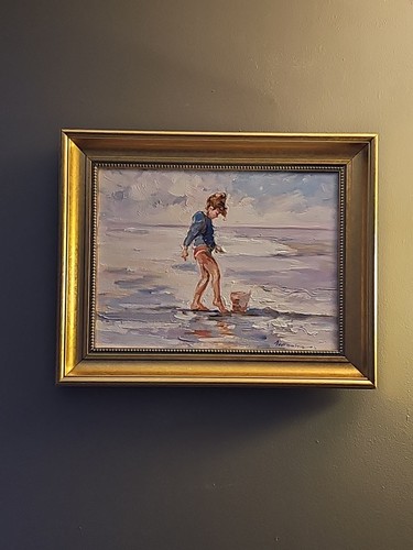 Vintage oil painting - painting, ocean