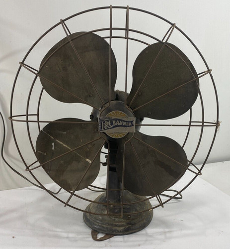 Vintage banner desk fan - vintage,