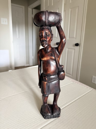 Hand carved wood african - carved,