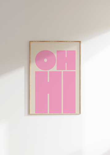 Print modern typography - oh,
